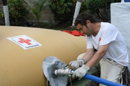 Miguel Lavín en una misión anterior en Haití