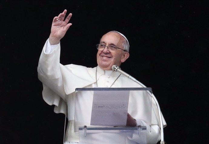 El Papa Francisco durante la celebración del Angelus