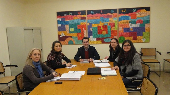 Imagen de la recepción de esta mañana en el Ayuntamiento