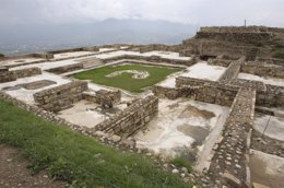 Restos arqueológicos en Monte Albán