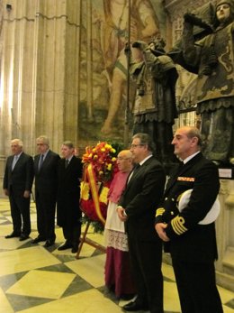 Conmemoración del 115 aniversario de la llegada de los restos de Colón a Sevilla