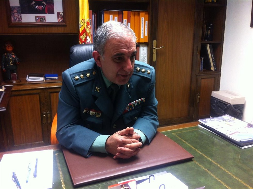 El coronel de la Comandancia de Valencia durante la entrevista