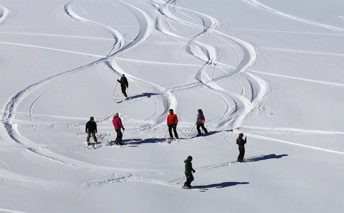 Imagen en pista de la estación de Sierra Nevada