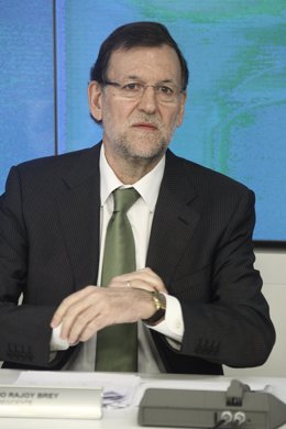 Mariano Rajoy, en la sede de Génova