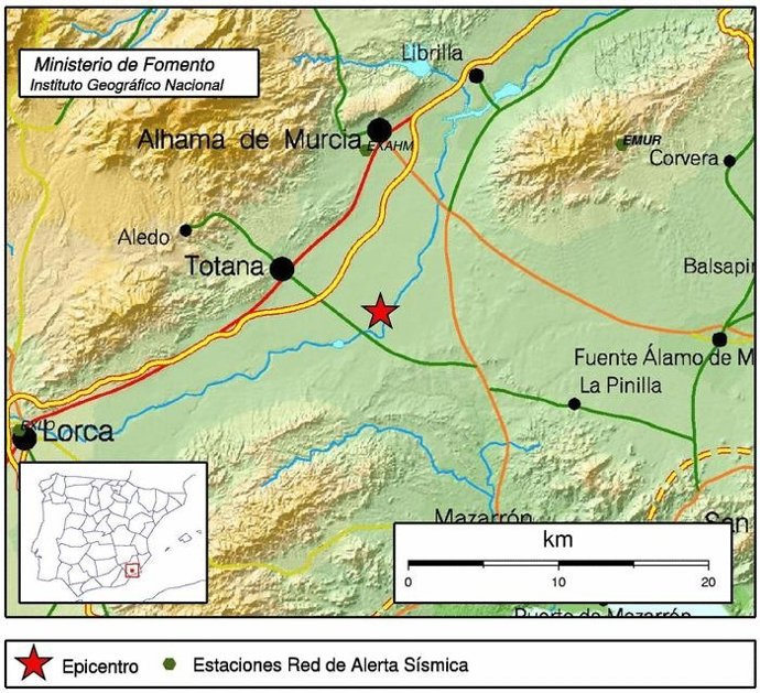 Epicentro del terremoto