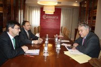 El presidente de la Cámara y el cónsul francés analizan posibles intercambios empresariales Francia-La Rioja