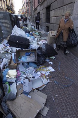 Huelga de basuras en Madrid