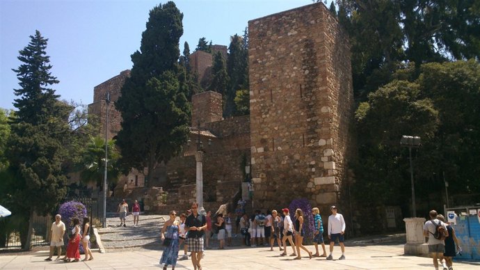 Turistas en málaga capital
