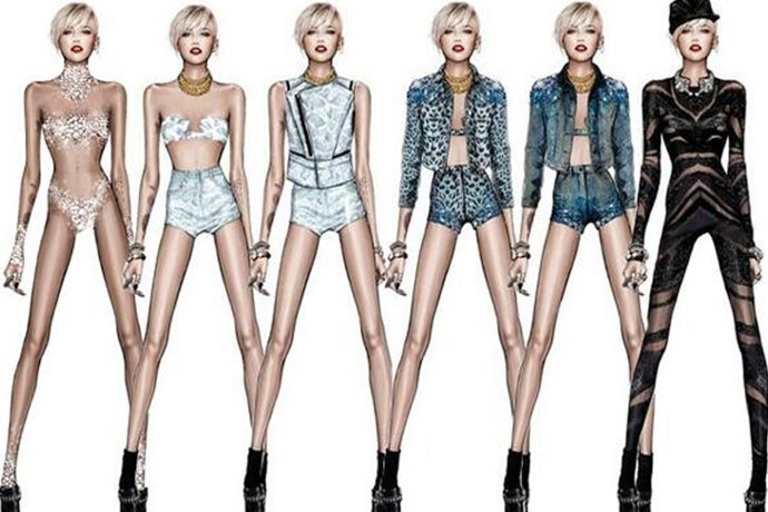 Roberto Cavalli diseña el vestuario de Miley Cyrus