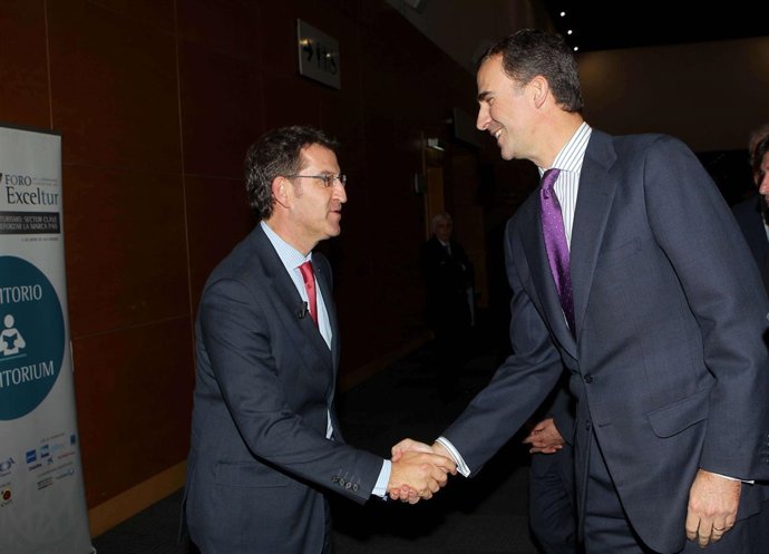 El presidente de la Xunta y el Príncipe de Asturias