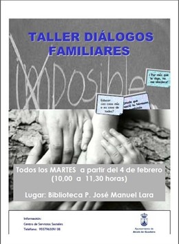Cartel del programa Diálogos Familiares 2014 de Alcalá de Guadaíra.