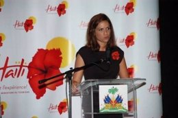 La ministra de Turismo de Haití, Stéphanie Villedrouin.