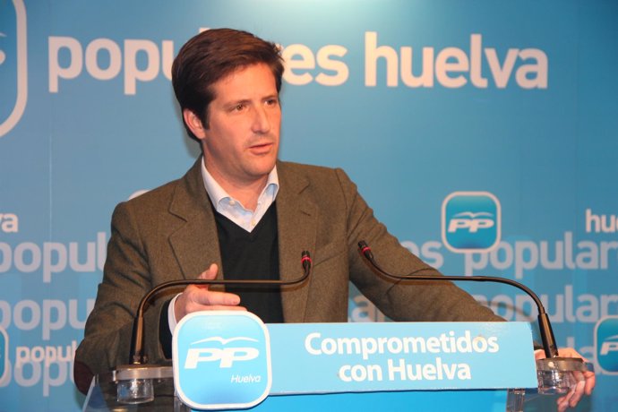 El secretario general del PP de Huelva, Guillermo García Longoria. 