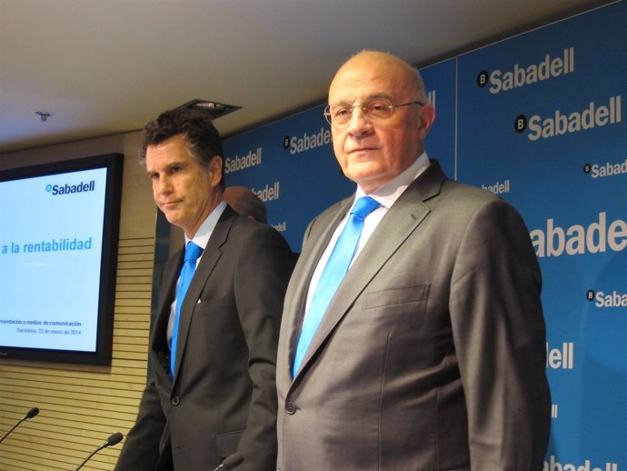 Jaume Guardiola y Josep Oliu (Banco Sabadell)