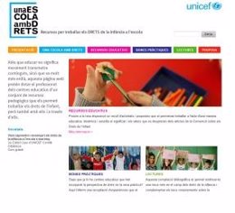 Captura de la web 'escolaambdrets.Org' de Unicef Catalunya