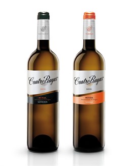 Botellas de Cuatro Rayas Sauvignon y Verdejo