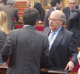 Andreu Mas-Colell, en el Parlament