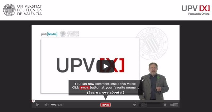 Web de cursos MOOC de la UPV