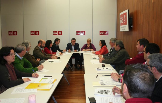 La sede del PSOE cordobés acogió la reunión con las OPA y sindicatos