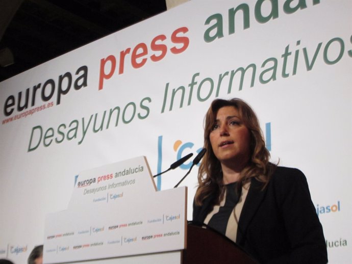 Susana Díaz, en los Desayunos de Europa Press Andalucía