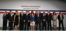 La presidenta electa de Chile, Michelle Bachelet, con su Gobierno