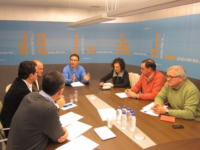Reunión de Castellano con los vicesecretarios del PPCV y Font de Mora