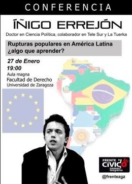 La Facultad de Derecho de la UZ acoge la charla 'Rupturas populares en América'.