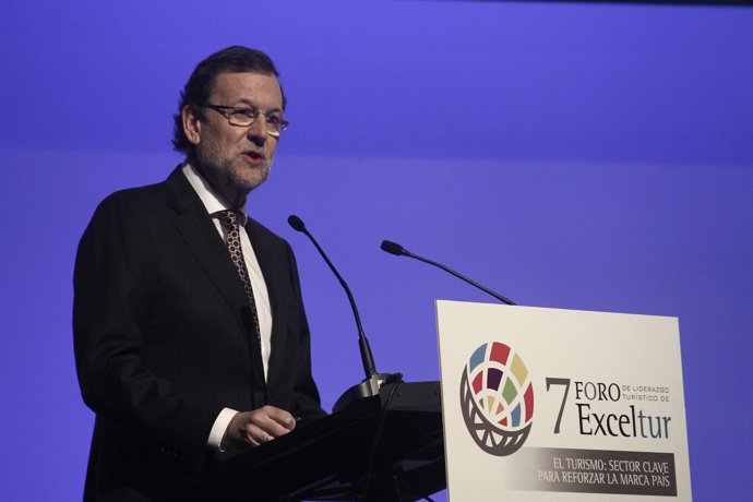 El presidente del Gobierno, Mariano Rajoy, en el Foro Exceltur