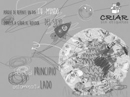 Cartel de la Escuela de Padres, bajo el lema 'Criar sin Etiquetas'