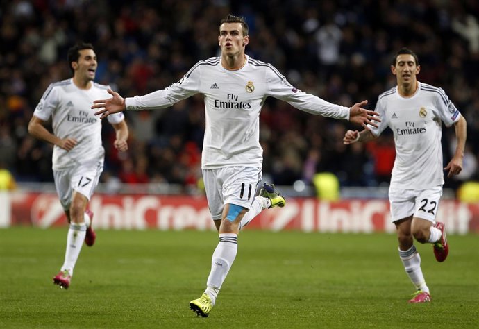 Bale celebra un gol con el Real Madrid