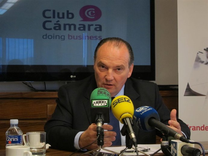 El presidente de Cámara Valencia, José Vicente Morata, en rueda de prensa.