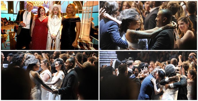 Boda en directo en los Grammy