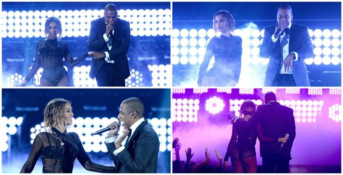 Beyoncè y su marido calientan los Grammy