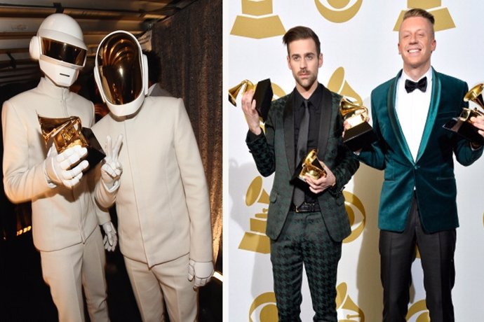 Macklemore y Ryan Lewis y el dúo Daft Punk, triunfadores de los Grammy 2014