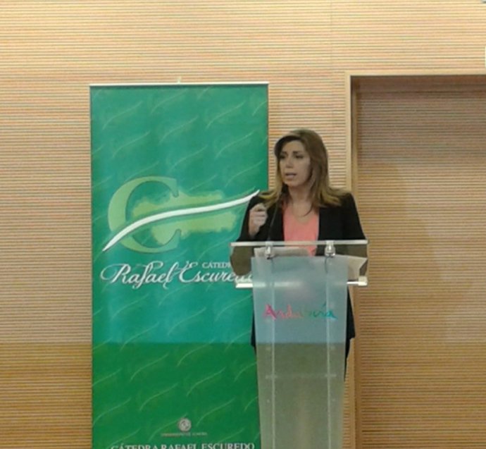 Susana Díaz en unas jornadas en Marbella (Málaga)