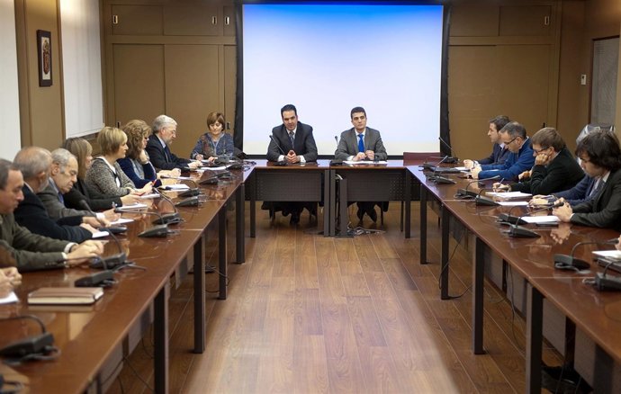 Alli preside la reunión de constitución de la Mesa del Voluntariado de Navarra.