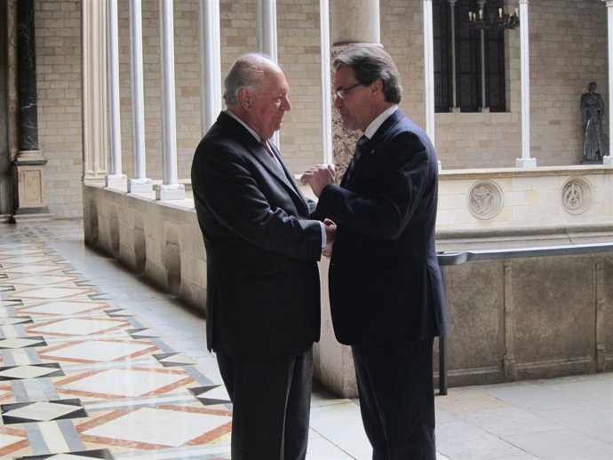 El expte.De Chile Ricardo Lagos y el pte.Generalitat Artur Mas