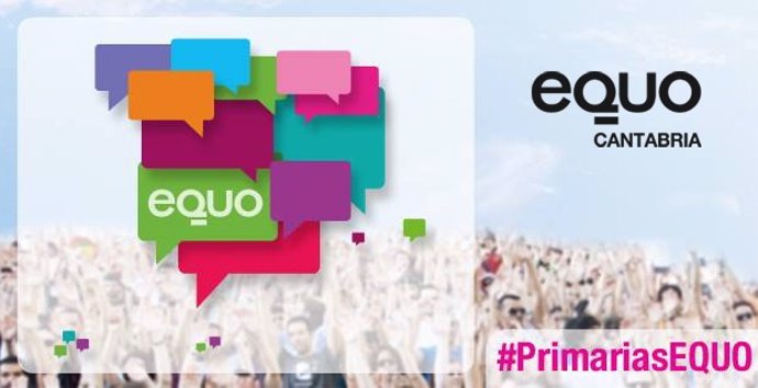 Cartel de primarias de EQUO en Cantabria