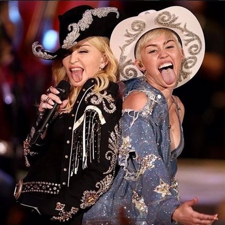 Madonna y Miley Cyrus
