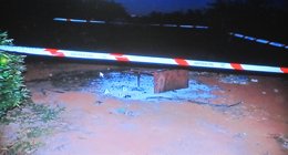 Imagen de los restos de la hoguera hecha por Bretón mostrada en el juicio