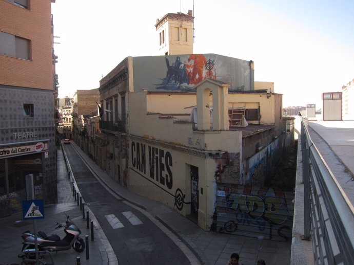 Casa okupa de Can Vies en el barrio de Sants de Barcelona