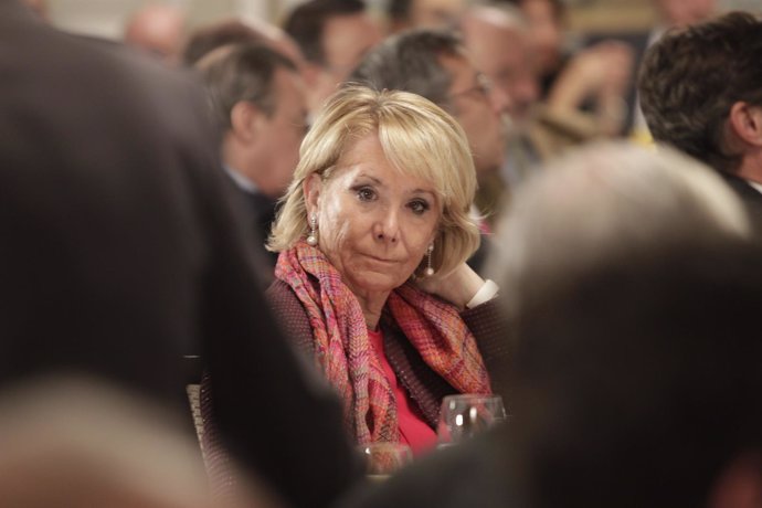 Esperanza Aguirre en un Desayuno de Europa Press