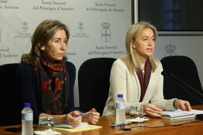 Las diputadas de Foro Esther Landa y Cristina Coto