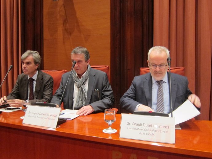 F.Riera (Catalunya Ràdio), E.Sallent (TVC) y B.Duart (CCMA)