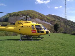 Un helicóptero del Gobierno de Navarra.