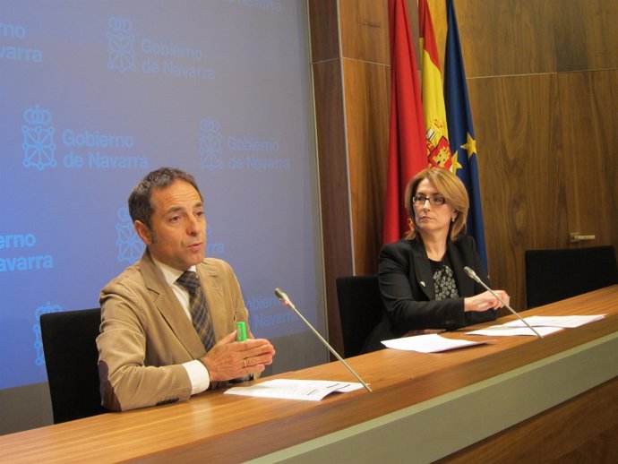 Sánchez de Muniáin y Urdánoz en la rueda de prensa