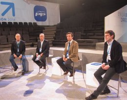 Esteban González-Pons, Javier Arenas, Carlos Floriano y Alfonso Fernández Mañuec