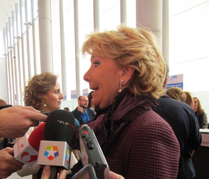 La presidenta del PP de Madrid, Esperanza Aguirre