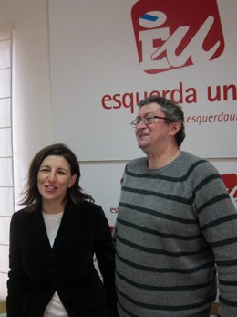 Yolanda Díaz y Xabier Ron (EU)
