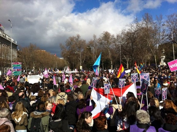 Manifestación a favor del aborto